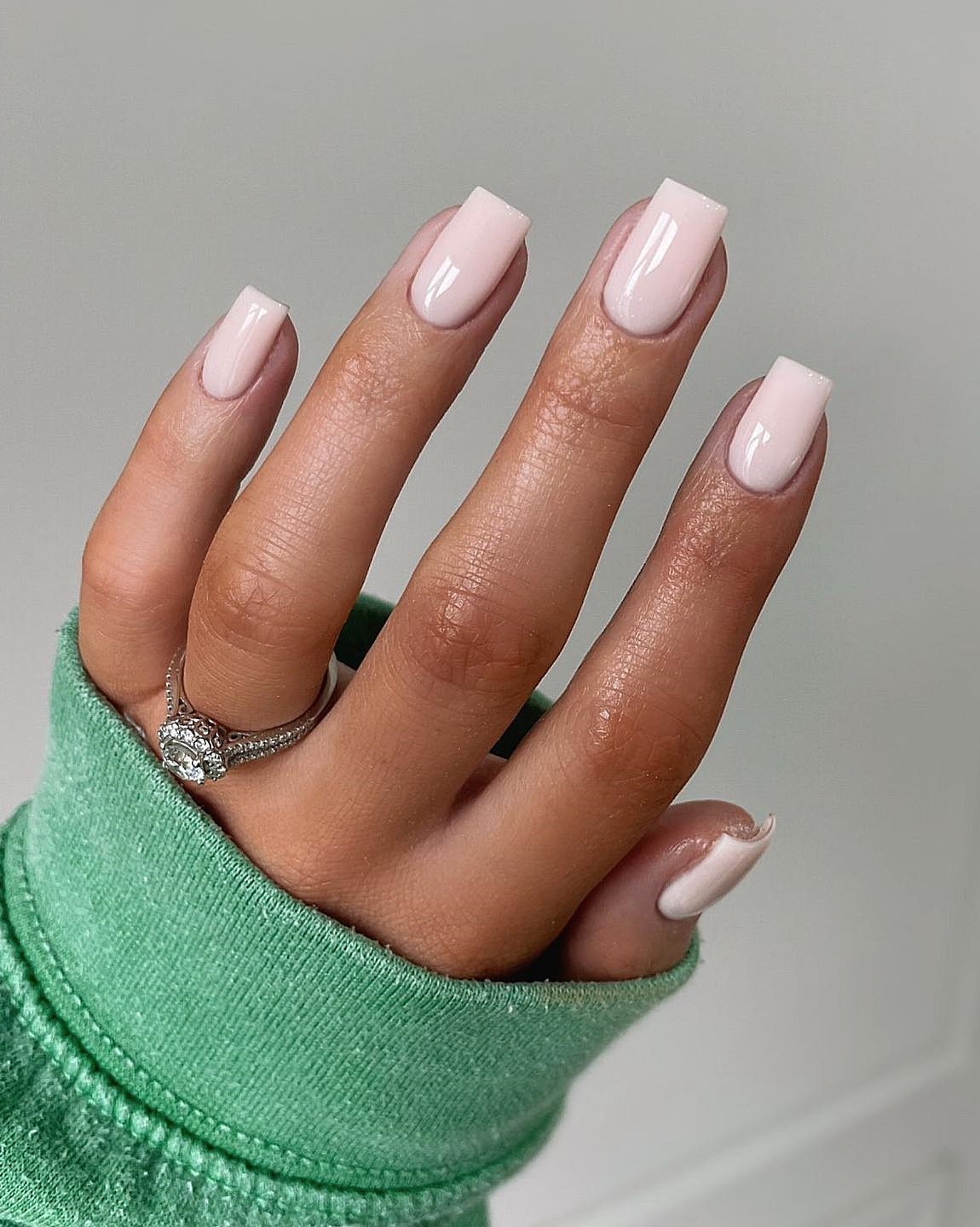Short Natural Light Pink Nails